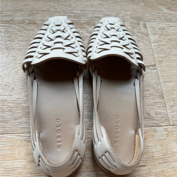NEW Nisolo huarache sandal women color Bone  s sz7  price firm! - Picture 3 of 8